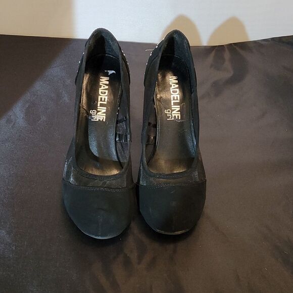 MADELINE GIRL BLACK HIGH HEEL PUMP SHOES - Picture 3 of 12